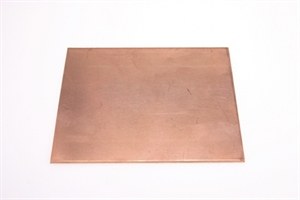 Kobberplade  0,4 mm - 15 cm x 10 cm