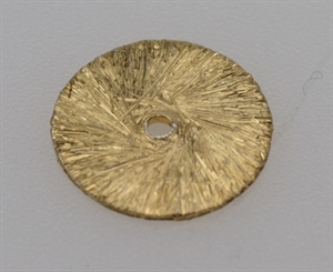 Skive sølv fg børstet 10 mm  m. centreret hul