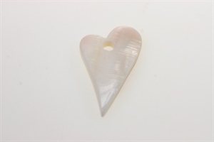 Perlemor hjerte 40 x 22 mm