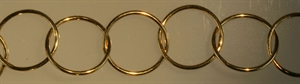 Rund kæde, dia. 16 mm, Sølv (925) Forgyldt, 1,2 mm tråd